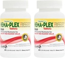 NaturesPlus Hema-Plex Fer - 60 comprimés à libération lente, boîte de 2 - Santé totale du sang - 85 mg Fer chélaté - avec vitamine C et bioflavonoïdes - Sans OGM, végétalien et sans gluten - 120 portions totales