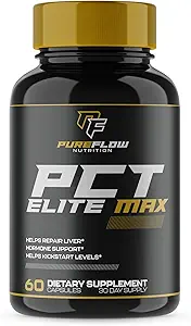PureFlow Nutrition (en anglais seulement) #1 Nouveau supplément du PCT pour les hommes post-cycle thérapie pour kickstart niveaux, réparation foie, œstrogène de bloc, Hormones d'équilibre (en anglais seulement) 8 ingrédients puissants - 60 capsules