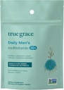 True Grace Daily Hommes Multivitamine 50+ - 120 Comprimés faciles à avaler - Immunis, énergie, longévité et soutien mémoire - Sans gluten, sans soja, végétalien - 60 portions