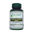 Suppléments organiques verts N-acétyl Cystéine (NAC), 90 VCaps, Haute Absorbable, Non-OGM, Sans gluten , Système immunitaire d'équilibre et soutient la santé (paquet de 1)