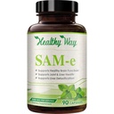 Healthy Way 500mg Supplément SAM-e - Capsules S-Adenosyl-L-Méthionine à haute concentration de 500mg pour le foie et l'humeur articulaires - Absorption élevée non-OGM Même supplément (90 portions)