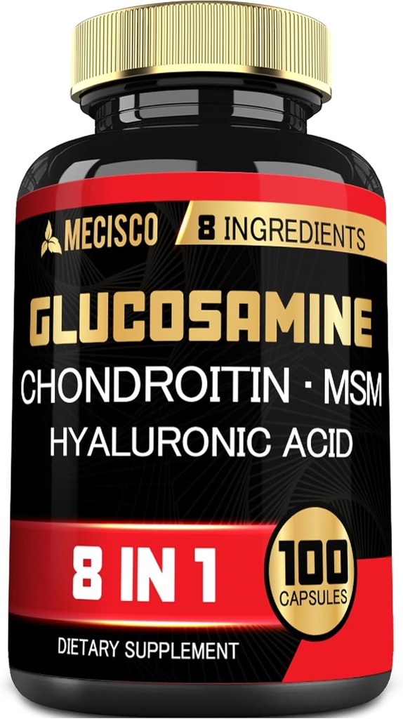 7000mg Glucosamine Chondritine MSM avec supplément immunitaire - Soutien os, santé articulaire, système immunitaire et santé globale - 100 capsules