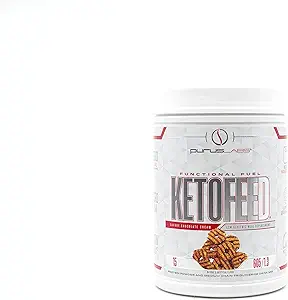 Purus Labs KetoFeed Protéines de Keto Faible Glycemic Protein Replacement de repas de Keto Faible Carb, 0 Sucres Ajouter des MCT 20g Whey Protéines (Savory Chocolate Cream)