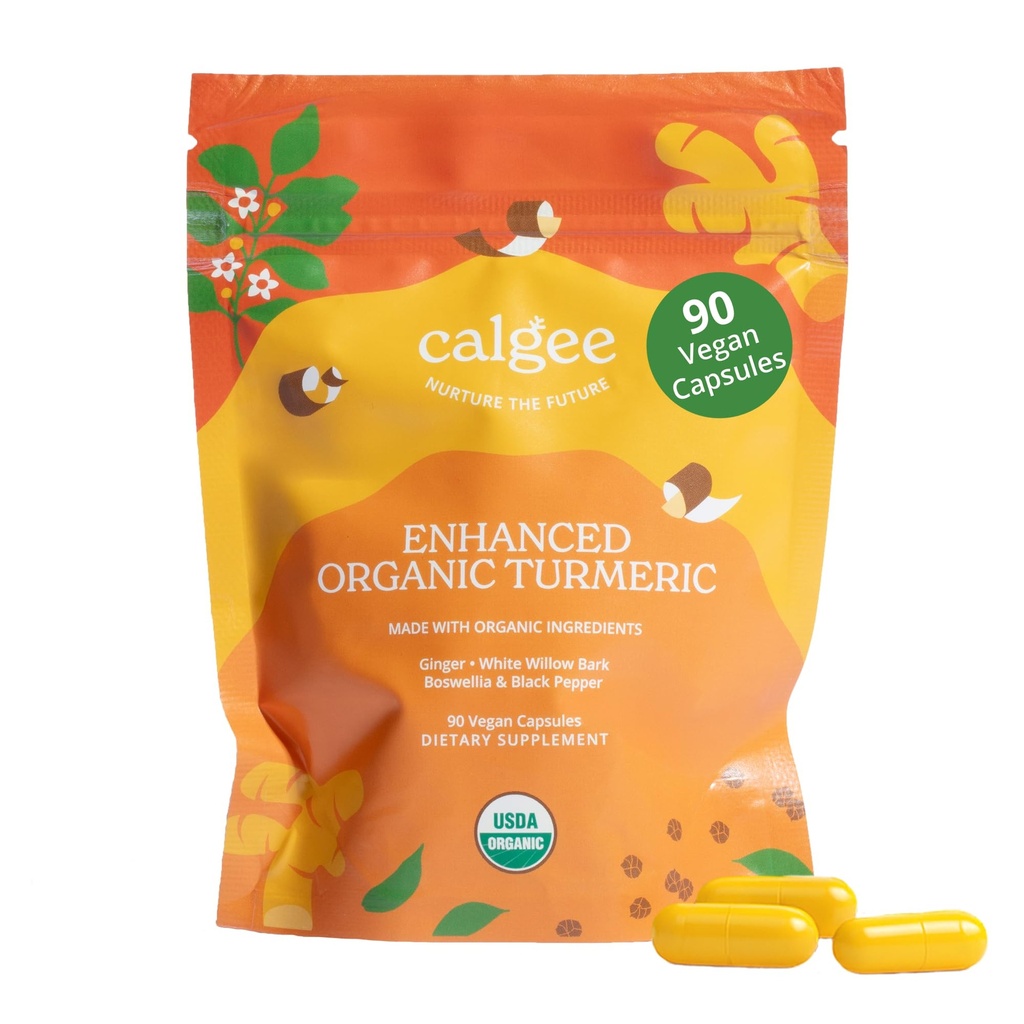 Premium 5-en-1 1100mg Curcumine curcumine avec poivre noir pour une biodisponibilité maximale, plus Boswellia & White Willow. Support de joint biologique USDA, fabriqué aux États-Unis et 3ème partie testée. 90 Ct.