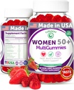 Lunakai USA Made 50 Plus Gummies multivitamines pour femmes - Delicious Formula Enhanced with Essential Vitamins & Minerals for Health & Vitality - 60ct