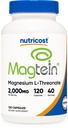 Nutricost Magnésium L-Thréonate Comme Magtéine 2000mg, 120 Capsules - Non-OGM, Sans gluten, Végétarien Friendly