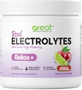 Relax+ Cerise Limeade Calmant Supplément Electrolyte: Hydratation & Mood Support pour Relaxation, Stress Relief, Adrénal & Cortisol Support - Glycine, L-Theanine, Lemon Baume - USA Made