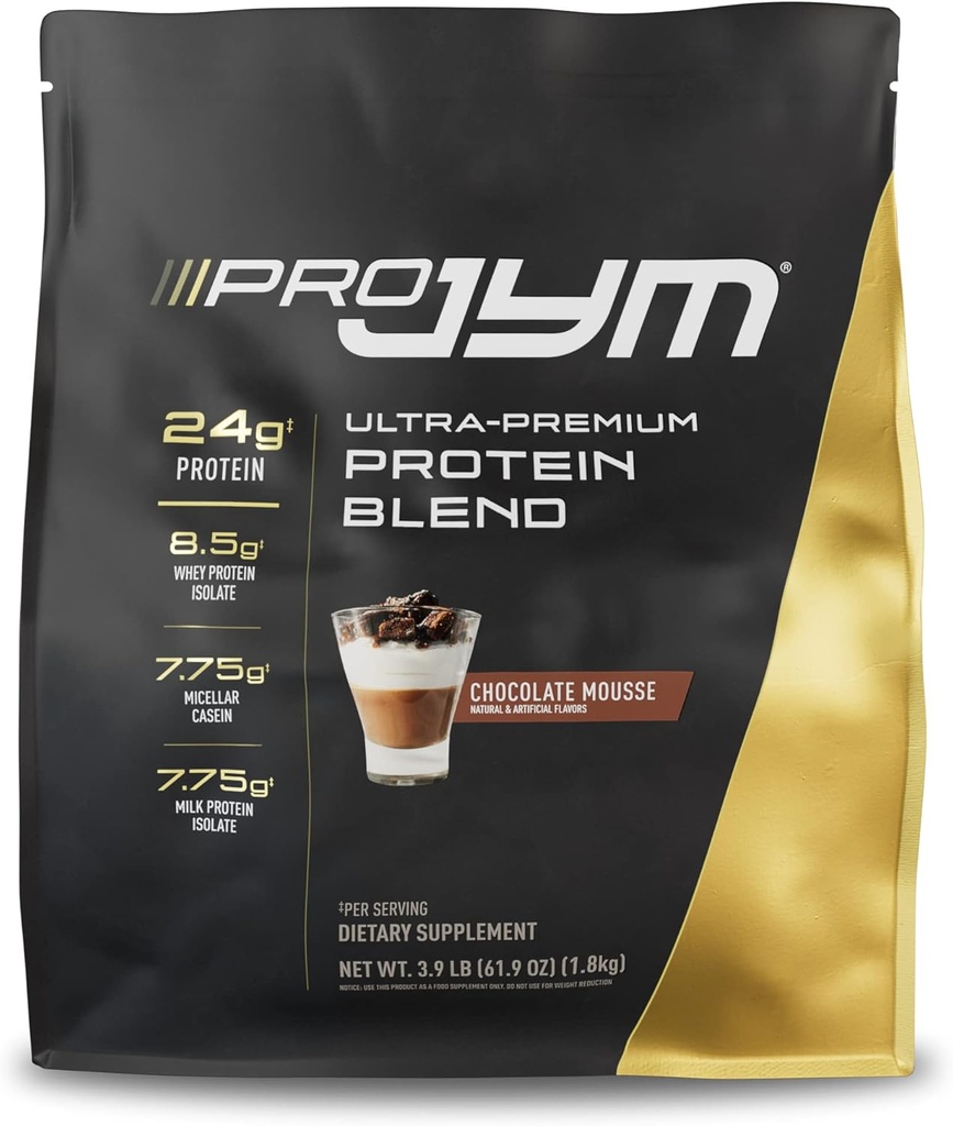 Pro JYM Chocolate Mousse Protéine Poudre - Isolats de protéines de lactosérum, caséine et protéines du lait, Édifice musculaire maigre pour les hommes et les femmes, JYM Supplément Science, 45 portions