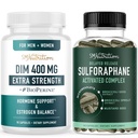 Sulforaphane Complex & 400mg DIM Supplément pour l'équilibre œstrogène amélioré pour les femmes.
