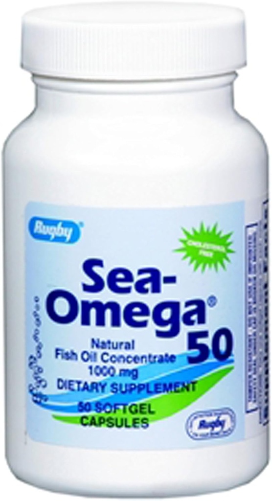 Rugby Sea-Omega 50 Huile de Poisson Naturel Concentré 1000mg
