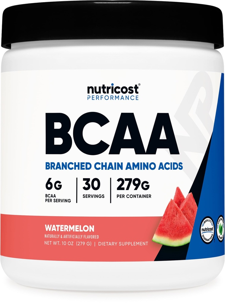 Nutricost BCAA Poudre (Watermelon, 30 portions) - Rapport optimal 2:1:1
