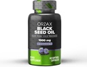 ORZAX 1000 mg Black Seed Oil Organic Cold Pressed Capsules with 20mg Thymoquinone for Immune Support, Good Hair, Skin, and Joints (60 Soft Gel Capsules)