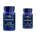 Extension de la durée de vie Vitamine D3 5000 UI, Ashwagandha - Stress Relief, Focus, Memory, Mood Support - Ensemble de suppléments non OGM