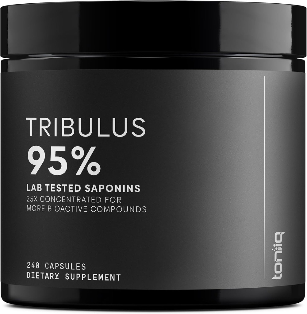 Tribulus Terrestris pour les hommes - Extrait ultra-haute puissance 25:1 avec des saponines à 95% - 1300mg Formule pure et concentrée - Laboratoire tiers testé pour la pureté et la qualité - 240 capsules
