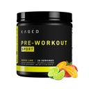 Poudre de pré-entraînement Kaged Sport pour hommes et femmes, Lime de mangue, Certifié Sport, 188mg Caféine, Supplément à oxyde nitrique, Beta Alanine pour l'énergie, l'haltérophilie, Cardio Endurance et la force, 20 portions