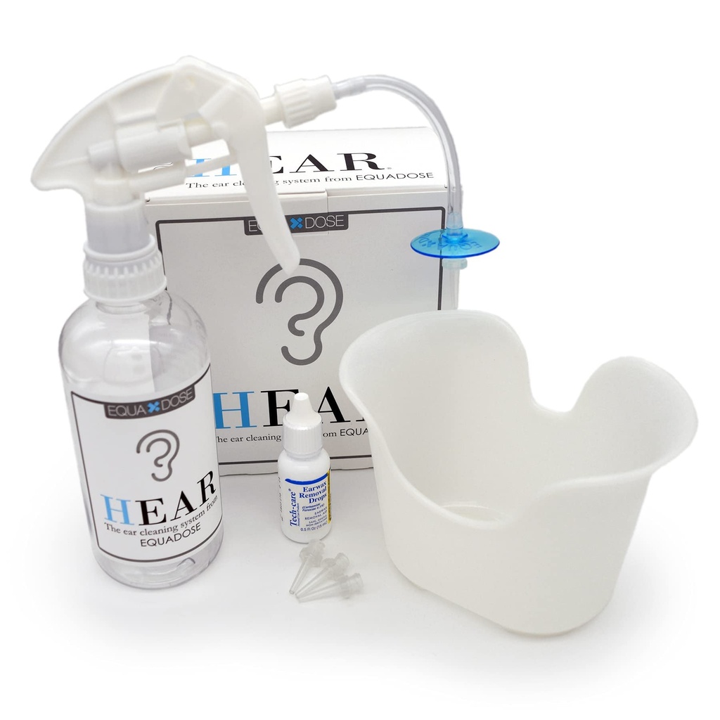 EQUADOSE Hear Earwax Removal Kit, Complete Ear Cleaning System for Effective Wax Removal, Safe Irrigation Tool for Gentle Ear Care, Professional Cleaner with Accessories for Adults and Kids