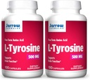 Formules de Jarrow L-Tyrosine 500 mg - 100 Capsules - Soutienne la fonction cérébrale - Précurseur neurotransmetteur du cerveau - Acid Amino de forme libre - Contient de la cristalline pure L-Tyrosine - 100 portions