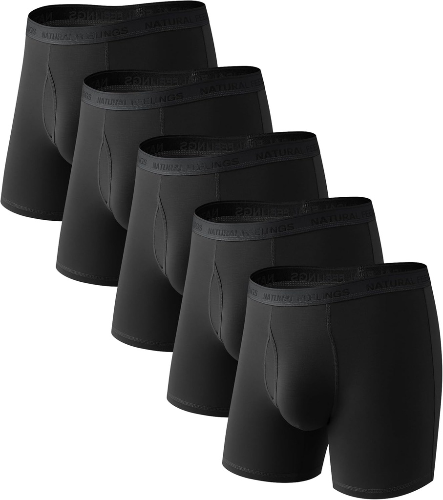 Natural Feelings Men's Underwear Viscose from Bamboo Boxer Briefs Underwear Pack for Men