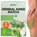 Wellnee Knee Patch original - Wellknee Platter pour le soutien du genou et la douleur musculaire - La force maximale pour un soulagement temporaire - Patchs de chaleur adhésifs fabriqués avec des herbes naturelles pour le bien-être (10 Pads)