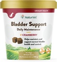 NaturVet Bladder Support Plus canneberge pour chiens, 60 ct Chews doux, fabriqués aux États-Unis avec des ingrédients de source mondiale