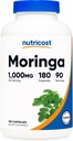 Nutricost Moringa Capsules 500mg, 180 Capsules (90 portions) - Capsules végétariennes, non OGM, sans gluten