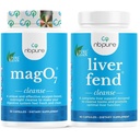 nbpure MagO7 (30ct) + Liver Fend Detox (90 ct Bundle | Oxygen-Powered Colon Cleanse & Liver Support | Relief for Occasional Constipation, Bloating & Toxin Build-Up | Ozonated Magnesium + Milk Thistle