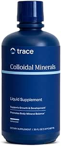 Trace Minerals Colloïdal Minerals - Immune Health & Energy Support - Supplément de potassium à haute puissance avec acide fulvic - Supplément d'absorption minérale pour les hommes et les femmes - 32 fl oz (environ 32 portions)