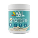 Poudre de protéines VAL Bone Broth – 22g Protéines, 12g Collagène, MCT & Pea Protéines – Gout, Peau et Soutien articulaire – Paléo Friendly, sans gluten – Arôme de poulet, 16 portions