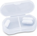 Pill Case for Purse Small Pill Organizer Portable Travel Daily Pill Containers AM & PM Mini Pill Box Vitamine, huile de poisson, support de supplément (1 PCS, blanc)