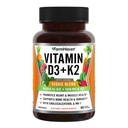 FarmHaven Vitamine D3 K2 Capsules - 5000 UI D3 et 100 mcg K2 - Cholecalciferol MK7 avec mélange de fruits végétariens - Supplément Vitamine D K2 pour système immunitaire et santé cardiaque - Végétarien, non-OGM, 90 capsules