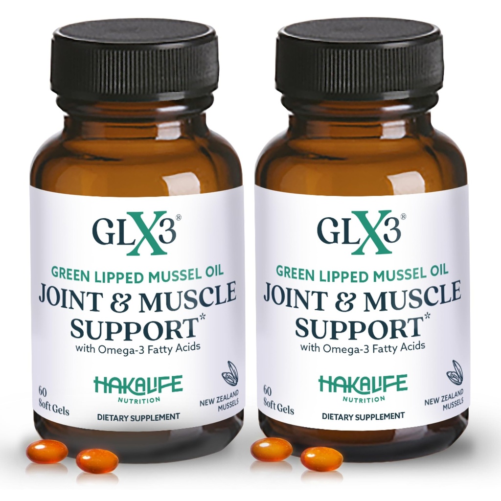 GLX3 Capsules d'huile de moules à lèvres vertes pour le soutien des articulations et des muscles