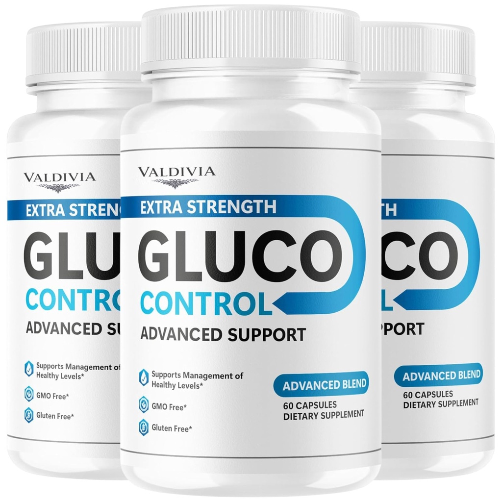 (3 Pack) Gluco Control - GlucoControl Capsules Advanced Support Supplement All Natural Premium Formula Blood Support Capsulas Multivitamin for Overall Health & Wellness, 180 Capsules for 3 Months