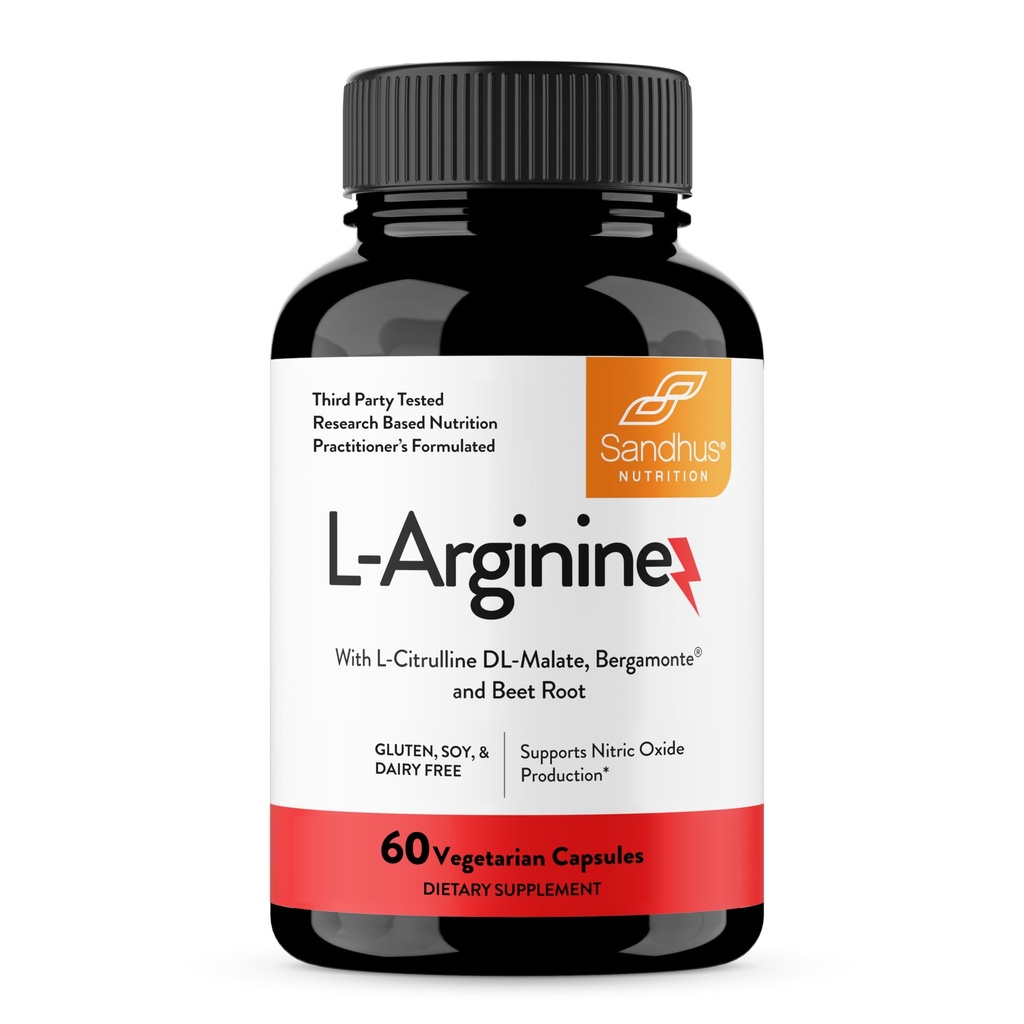 Sandhu's L-Arginine with Nitric Oxide Precursor | 30 Days Supply| Workout Supplement| for Men & Women