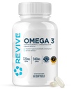 Revive MD Omega 3 suppléments d'huile de poisson pour les hommes et les femmes – Softgels avec EPA & DHA acides gras pour la peau et les articulations saines, le coeur et le cerveau support – Vegan-friendly, sans gluten (120 Softgels, 60 portions)
