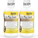 Vital Earth Minerals Cal-Mag Liquid – Calcium Magnesium Supplement with Vitamin D3, K2, Boron, and Fulvic Acid for Faster Absorption, 32 Oz Ea + 1 Oz Cup