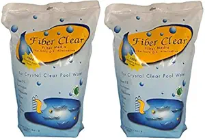Fiber Clear 9 oz 2 Pack 4009DC Cellulose Filter Media D.E. Alternative for Swimming Pools