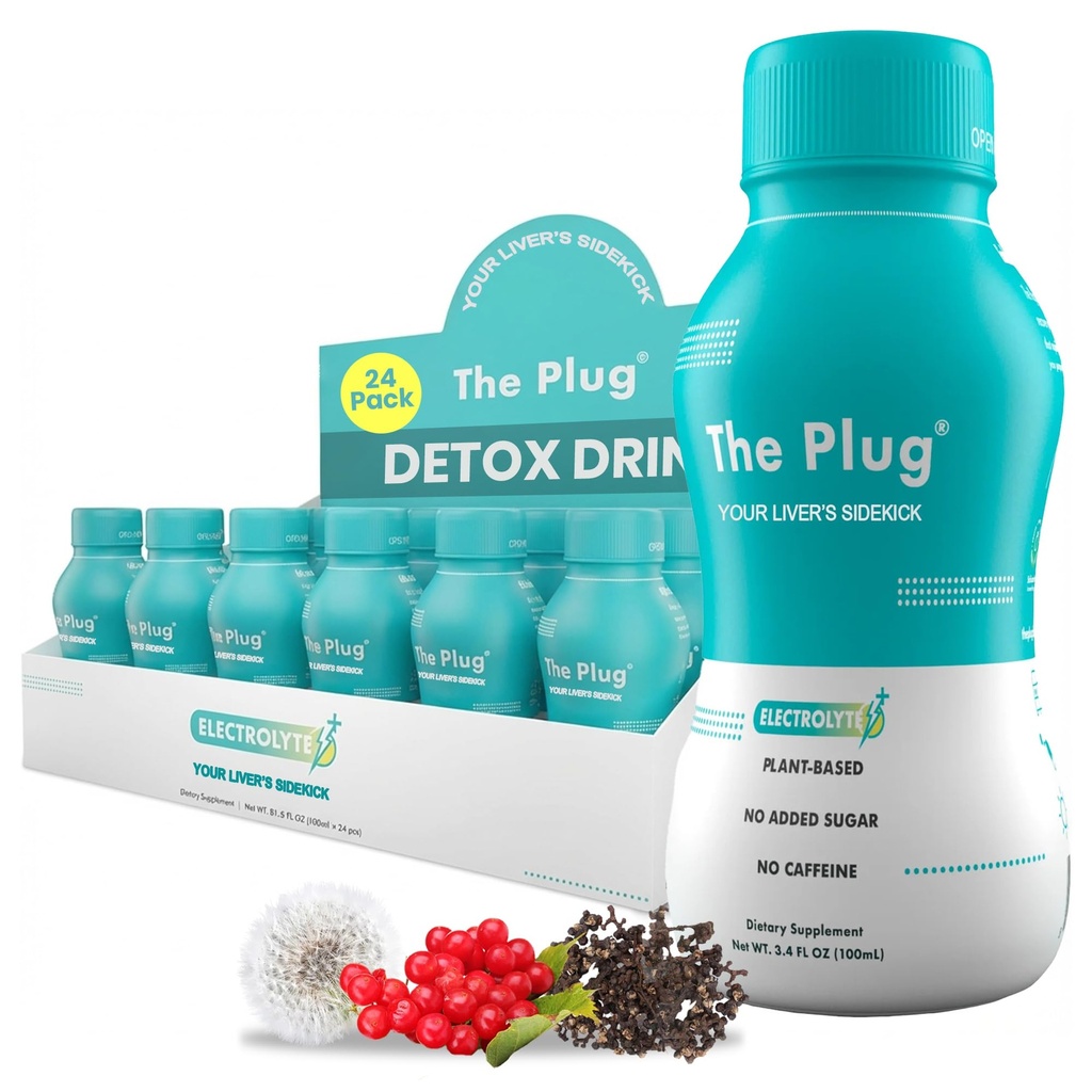 The Plug Liver Cleanse Detox & Repair Drink - Plant Based Herbal Electrolyte Drink pour le soutien et la santé du foie, Bloating Relief, Restore Antioxydants & Minéraux
