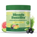 360 Mélanges nutritionnels avec avantages Super Greens Poudre avec/probiotiques, enzymes digestives, sans sucre et sans gluten, mélange de superaliments à base de plantes pour la santé Gut, Bloating, immunité, santé globale, 6,35 oz