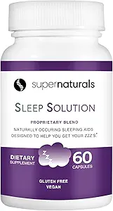 Solution de sommeil pour la santé, Supplément de sommeil pour les adultes, Magnésium et Mélatonine pour le sommeil fournit un soutien de sommeil naturel, ingrédients végétaliens, supplément de sommeil sans gluten de magnésium, 60 capsules