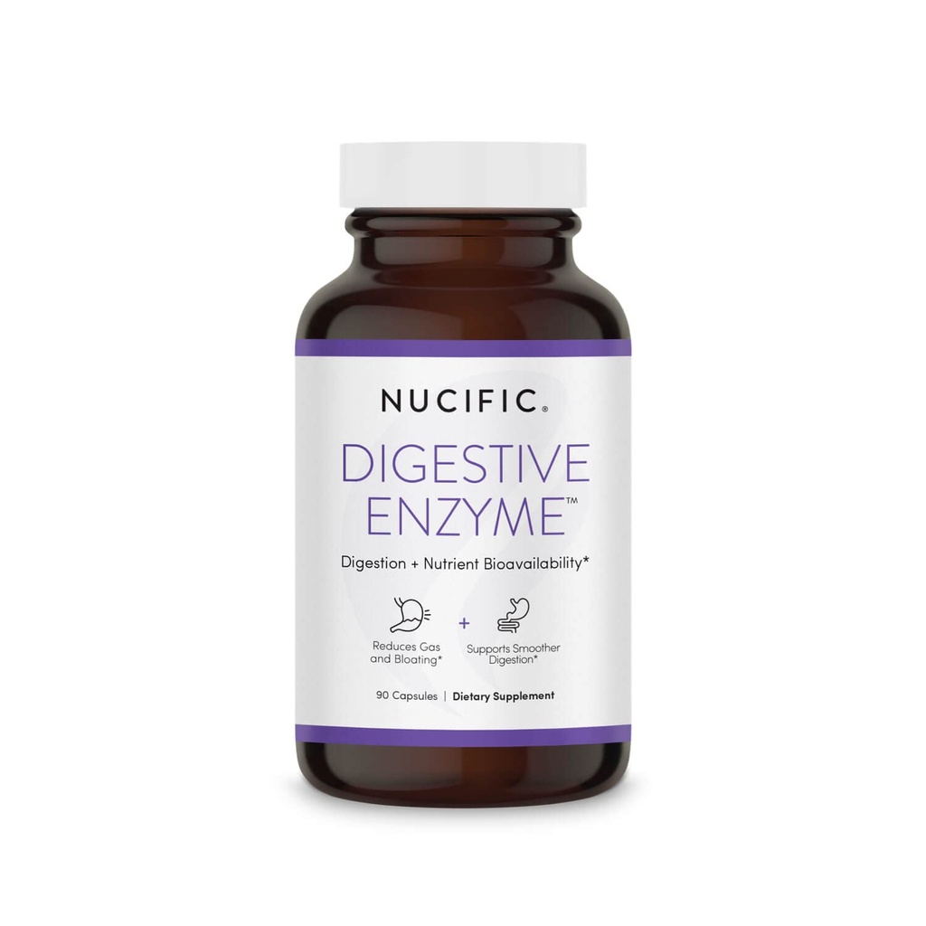 Supplément enzymatique digestive pour soutenir la digestion et la biodisponibilité des éléments nutritifs, 90 Nombre