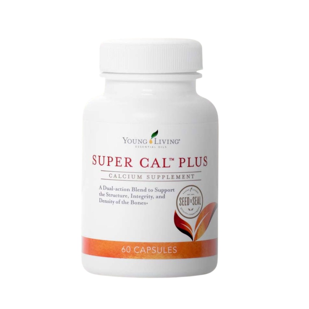 Young Living - Super Cal Plus 60 Capsules | Calcium Mineral Bone Health Supplement | Synergistic Blend of Magnesium, Vitamins D & K | Essential Nutrients