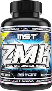MST ZMK Nuit, Suppléments minéraux multiples, Zinc, Magnésium, Trace Minerals, ATP BSCG certifié, 240 capsules V Millennium Sport Technologies