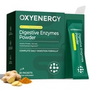 OxyEnergy Digestive Enzymes Powder with DigeZyme® Multi-Enzyme Complex | Fast Digestive Support for Bloating, Gas & Post-Meal Discomfort, Supports Gut & Digestive Health, Travel-Friendly, 30 Packs