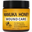 Manuka Honey for Wounds, Great for Cuts, Surgical Wounds, Scars, Foot Ulcers, Infection, Burns, Non-Sticky, No Crystallization, Easy to Apply, 3.88 oz