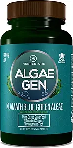 Genrestore: naturel AFA cellules souches Celulas Madres Klamath Bleu - Algae verte plus efficace que Spiruline ou Chlorella Phytonutriment- Riche, Superfood 600mg Aphanizomenon Flos-Aquae (1)