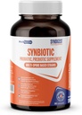 Syndigest probiotique soins quotidiens pour les femmes et les hommes avec double bénéfice de 5 souches probiotiques et prébiotiques, équilibrer la santé de l'intestin et soulage la constipation, voyage amical, 30 capsules (2 milliards d'UFC / service)