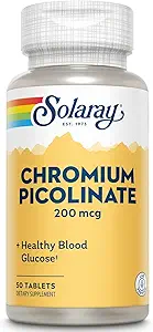 Solaray Picolinate de chrome, Comprimé (Btl-Plastique) 200mcg