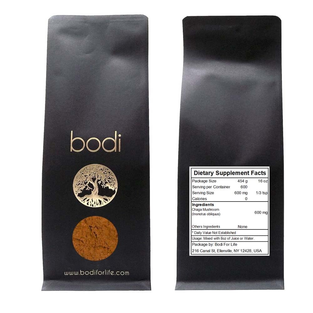 bodi : Chaga Mushroom Fine Powder | 2oz to 5lb | 100% Pure Natural Hand Crafted (16 oz)