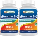 Meilleurs naturels Vitamine B6 50 mg 250 Comprimés (250 Nombre (paquet de 2))