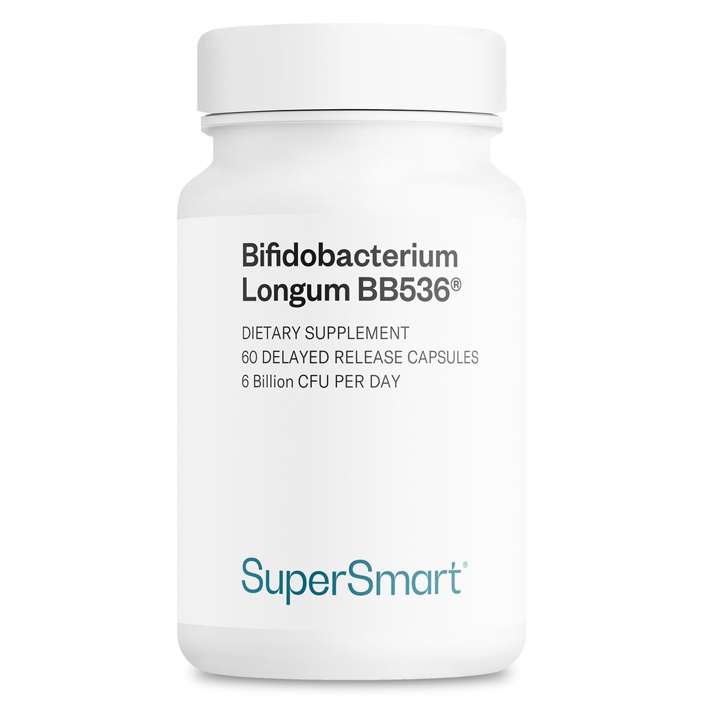 Supersmart - Bifidobacterium Longum (BB536) 6 milliards d'UFC par jour - Probiotiques et suppléments prébiotiques